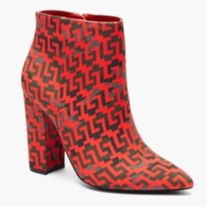 Sexy Red High Heel Ankle Booties